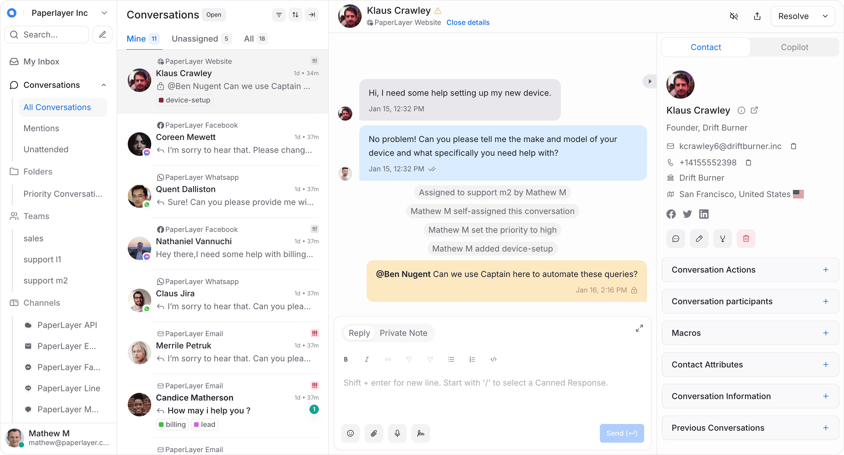 Chat dashboard dark mode